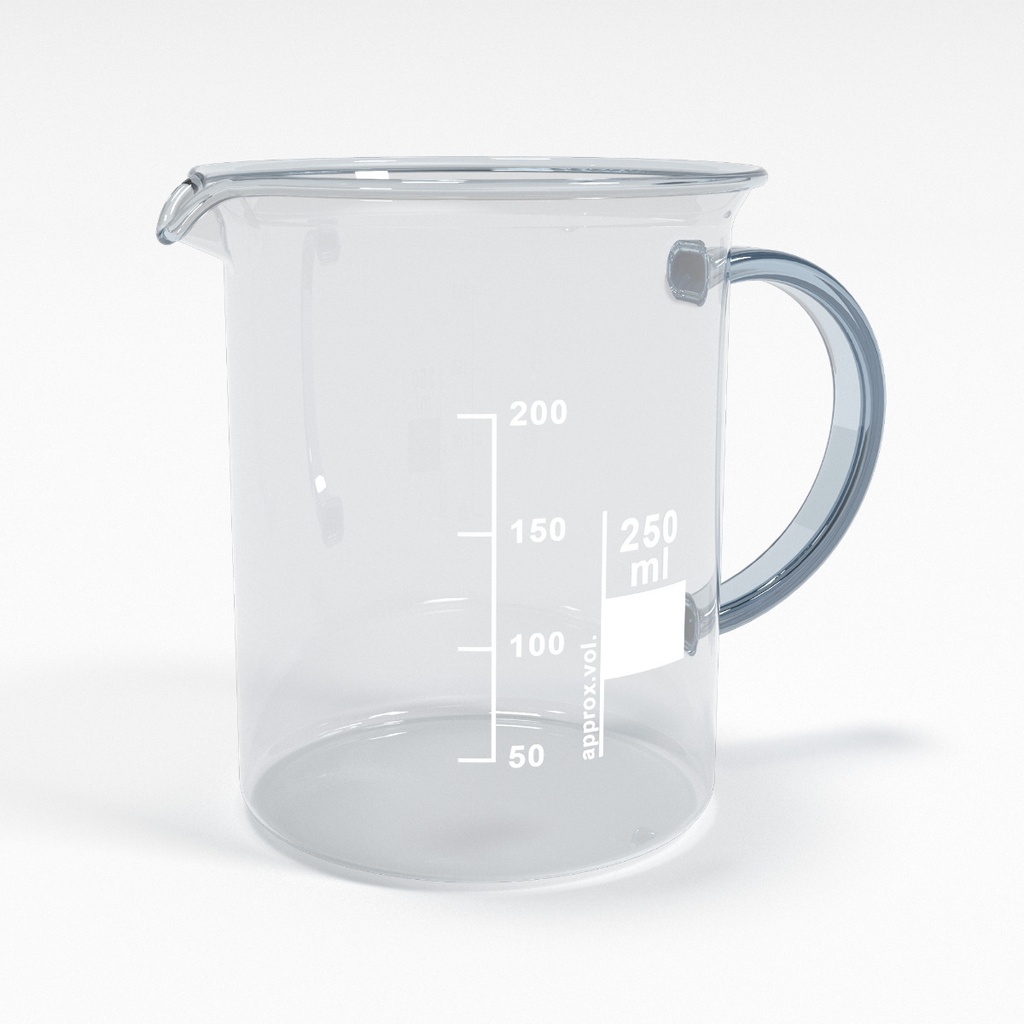 Becherglas 250ml Teilung und Ausguss - Henkel
