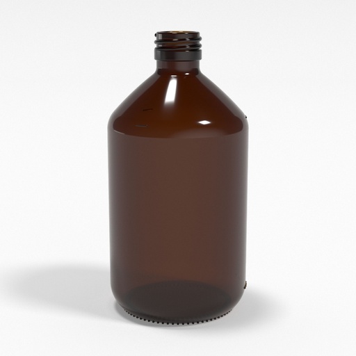 [BGF0500] Braunglasflasche 500ml PP28 - Apothekerflasche
