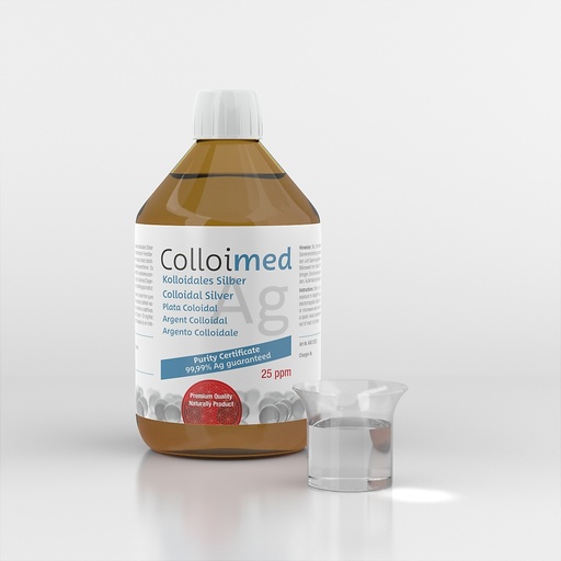 [KAG12025] Colloimed Kolloidales Silber 25ppm 500ml - Ag 99,99%