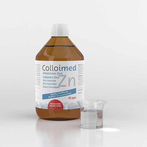 [KZN01040] Colloimed Kolloidales Zink 40ppm 100ml - Zn 99,995%