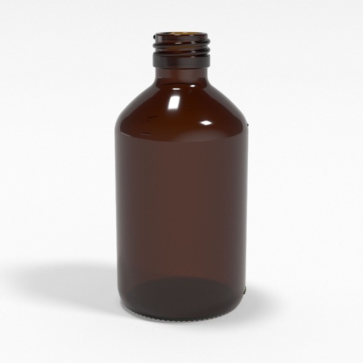 [BGF0250] Braunglasflasche 250ml PP28 - Apothekerflasche
